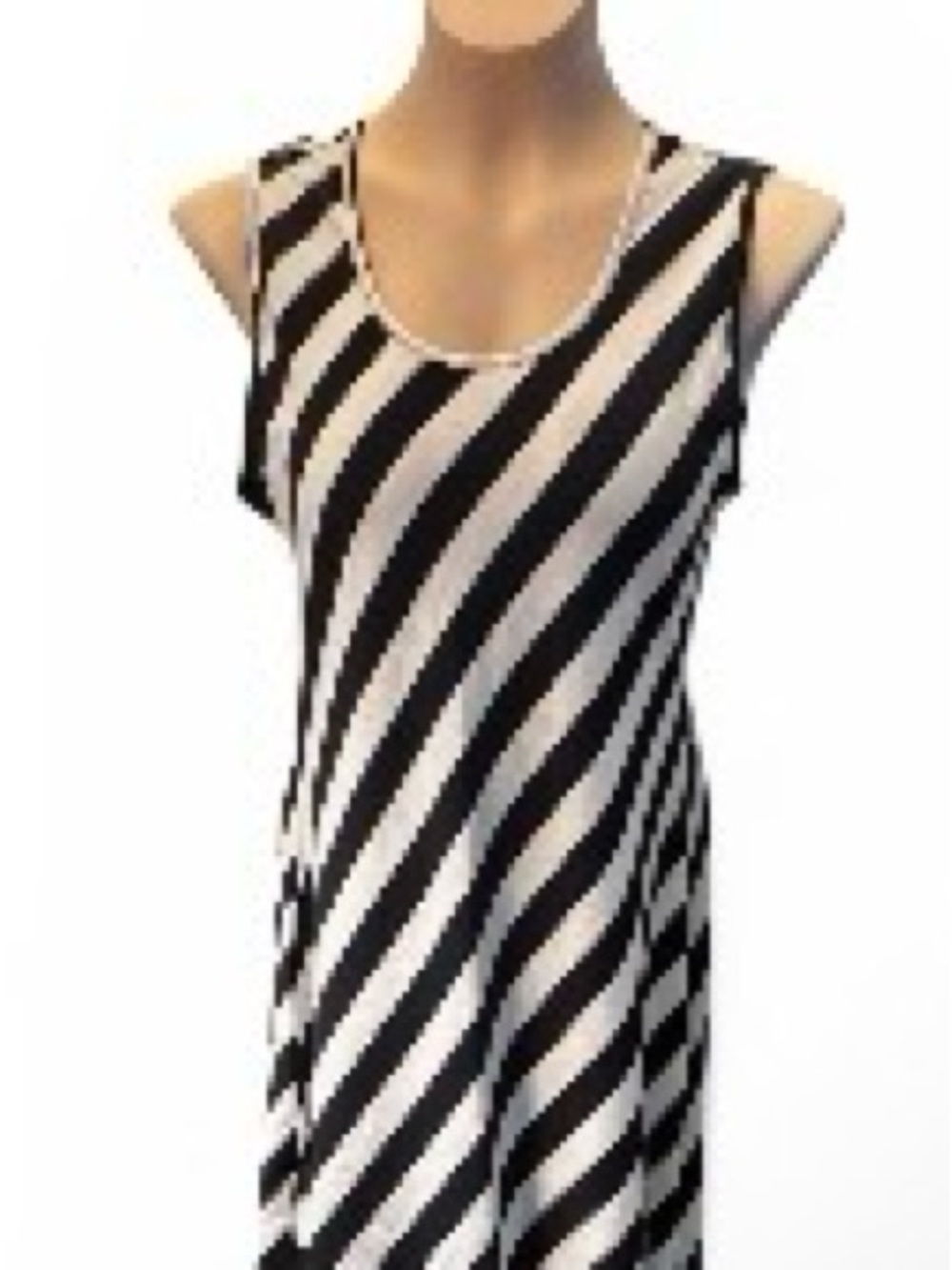 Dark blue and White Diagonal Stripe maternity Dress. Super soft material.